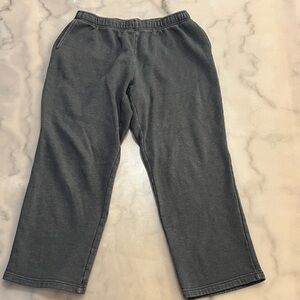 Karen Scott Charcoal Straight Leg SweatPants with Pockets